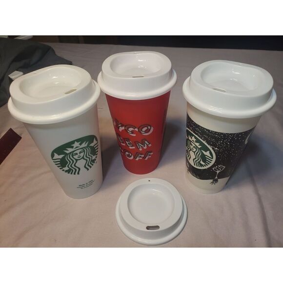 3 Starbucks 16oz reusable cup - Picture 4 of 4